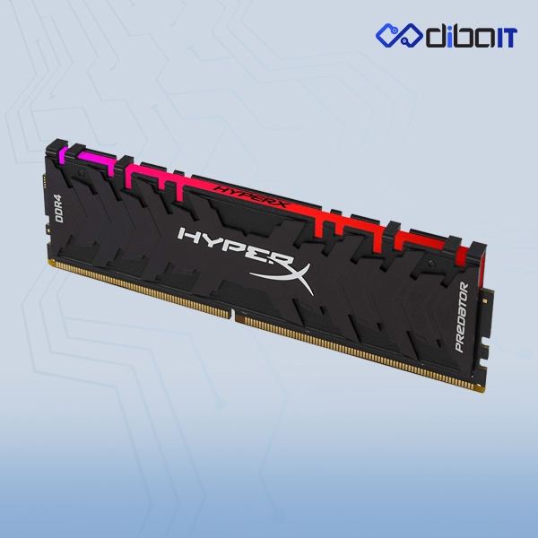 رم دسکتاپ DDR4 کینگستون مدل HyperX Predator RGB ظرفیت 16 گیگابایت تک کاناله 3000 مگاهرتز CL15